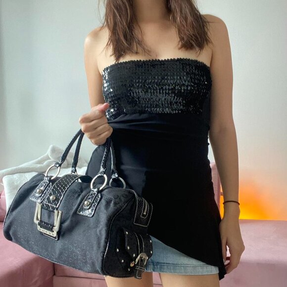 Y2K Sequinned Tube Top - Picture 1 of 4